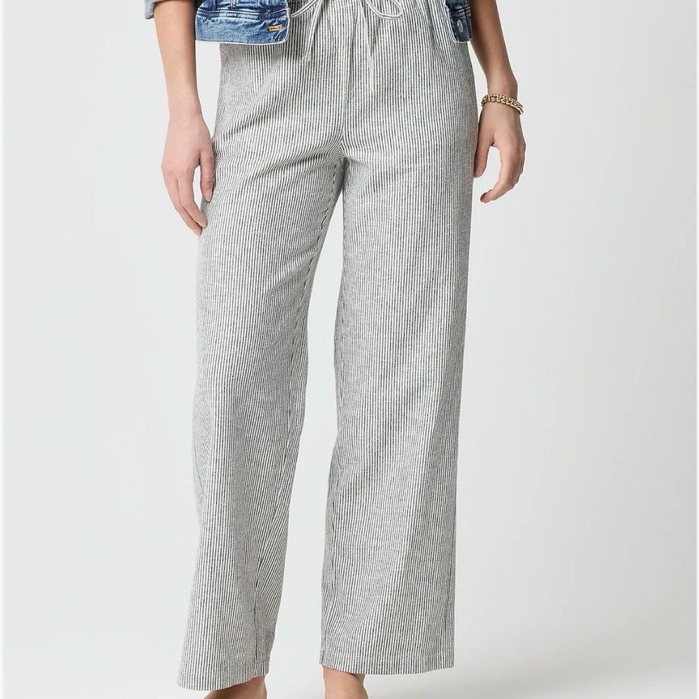 J. Crew Black and White Striped Women's Pants